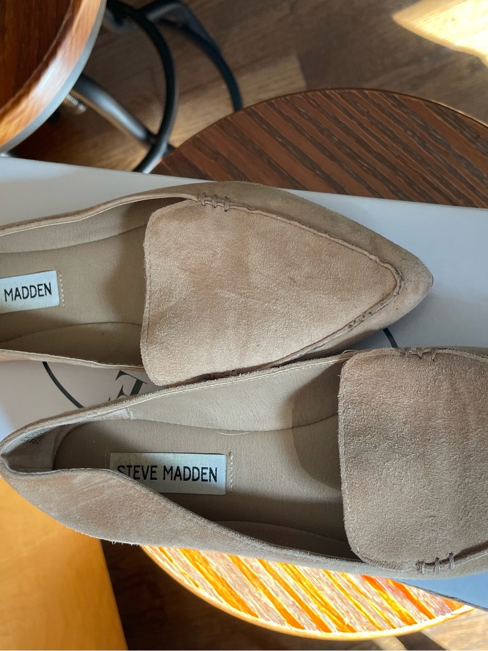 Steve Madden Women's Beige Suede Loafers